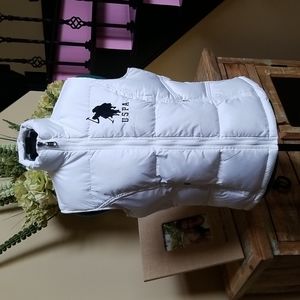 U.S. Polo Assn. White Puffer Vest - SZ L